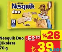 NESQUİK DUO ÇİKOLATA 70 G